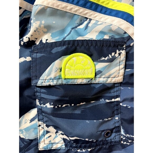 SUNDEK Iceberg Board Swim Trunks Blue w/Embroidered Penguin Men's Size Small New - Picture 9 of 9